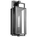 Nuvo Lighting 62790 - 1 Lamp 20" 120 volt Matte Black Clear Beveled Glass Outdoor Wall Lantern Light Fixture (EXHIBIT 1 LT LG WALL LANTERN BLK (60-7545))