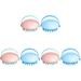 Silicone Body Scrubber Bath Scrubber 6 pcs Scalp Massager Bath Massage Brush Hair Massage Brush Silicone Bathing Hair Brushes Shampoo Brush Multi- Silicone Body Scrubber Bath Scrubber