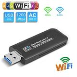 1200Mbps USB WiFi Network Adapter Dual Band 2.4G/ 5G Wireless Network Adapter for PC Desktop Laptop USB 3.0 WiFi Adapter Dongle Support Windows 11/10/8/7/Vista/XP Mac Linux