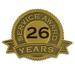 PinMart s 26 Year of Service Award Lapel Pin - 10 Pack