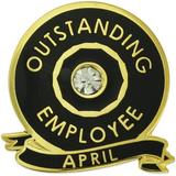 PinMart Outstanding Employee of The Month Lapel Pin - April