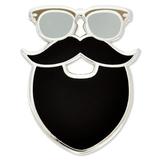 PinMart s Hipster Glasses Mustache and Beard Enamel Lapel Pin