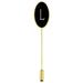 PinMart s Letter L Black and Gold Lapel Stick Pin