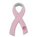 Breast Cancer Pink Awareness Ribbon with Rhinestone Enamel Lapel Pin