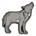 Gray Howling Wolf Wild Animal Enamel Lapel Pin