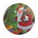 Christmas Holiday Santa Bag of Toys Tree Pinback Button Pin