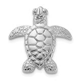 16mm 925 Sterling Silver Rhodium Plated Turtle Pin Jewelry Gifts for Women - 2.9 Grams