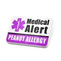 Porcelein Pin Medical Alert Purple Peanut Allergy Lapel Badge â€“ NEONBLOND