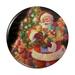 Christmas Holiday Santa Arms Full of Toys Pinback Button Pin