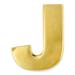 PinMart s Gold Plated Alphabet Letter J Lapel Pin