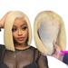 DOPI Hair Transparent Blonde Bob Wig Human Wigs for Black Women Short Bob Wig Pre Plucked(14 inch)(2Pack)