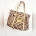 Coach Bags | Coach Monogrammed Poppy Handbag With Gold Handles | Color: Brown/Gold | Size: Os