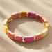 Anthropologie Jewelry | Anthropologie Crystal Chicklet Bracelet - Pink - Nwt | Color: Pink/Yellow | Size: Os