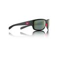 Redfin Polarized Amelia Sunglasses MBlack Frame Shallow Mirror Polarized Lens One Size 1503