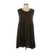 Molly Green Casual Dress - A-Line Scoop Neck Sleeveless: Brown Print Dresses - Women's Size Medium