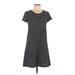 Gap Casual Dress - A-Line Scoop Neck Short sleeves: Black Print Dresses - Women's Size Small