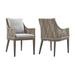 Benjara Patio Dining Armchair w/ Cushion in Brown | 34 H x 22 W x 25 D in | Wayfair BM295660