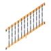 ProWood 6 Ft. Wood Stair Railing Kit w/ Aluminum Contour Balusters Wood in Brown | 33.08 H x 69.63 W x 1.56 D in | Wayfair 448162