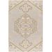 Mayu 8' x 10' Traditional Wool Bone/Dark Beige/Eggplant/Cloud Gray/Dark Gray Area Rug - Hauteloom