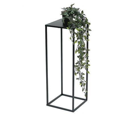 Blumenhocker Metall Schwarz Eckig 60 cm Blumenständer Beistelltisch 96315 m Blumensäule Modern