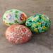 The Holiday Aisle® Gatlen 3 Piece Easter In Kashmir Eggs Figurine Set Paper in Green/Red/Yellow | 0.02 H x 2.2 W x 3 D in | Wayfair