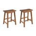 Red Barrel Studio® 2-piece Counter Height Wood Kitchen Dining Stools Wood in White/Brown | 23.6 H x 17.7 W x 9.3 D in | Wayfair