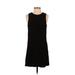 Charles Henry Casual Dress - Shift: Black Solid Dresses - Women's Size Small