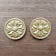 Pair of Solid Oak 50mm Wood Carved Rosette Onlay Ideal For Fireplace Cupboard Boxes Furniture Interior Design Home Decor Arts and Crafts