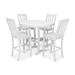 POLYWOOD Vineyard 5-Piece Nautical Trestle Outdoor Bar Set with Table, PWS349-1