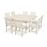 POLYWOOD Traditional Garden 9-Piece Farmhouse Dining Set