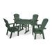 POLYWOOD Nautical Adirondack 5-Piece Round Trestle Dining Set