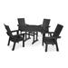 POLYWOOD Modern Adirondack 5-Piece Nautical Trestle Dining Set