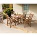 POLYWOOD Braxton 5-Piece Nautical Trestle Arm Chair Dining Set