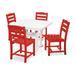 POLYWOOD La Casa Caf 5-Piece Farmhouse Side Chair Dining Set