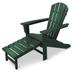 POLYWOOD Palm Coast Outdoor Ultimate Adirondack Chair with Hideaway Ottoman