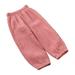 Toddler Boys Girls Double Layer Cotton Trousers Thin Style Bloomers Anti-Mosquito Pants Solid Color Elastic Trousers 1-6Y