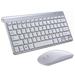 2.4G Wireless Keyboard Mouse Mini Multimedia Keypad Combo Set for Laptop Desktop PC TV Office Supplies Silver