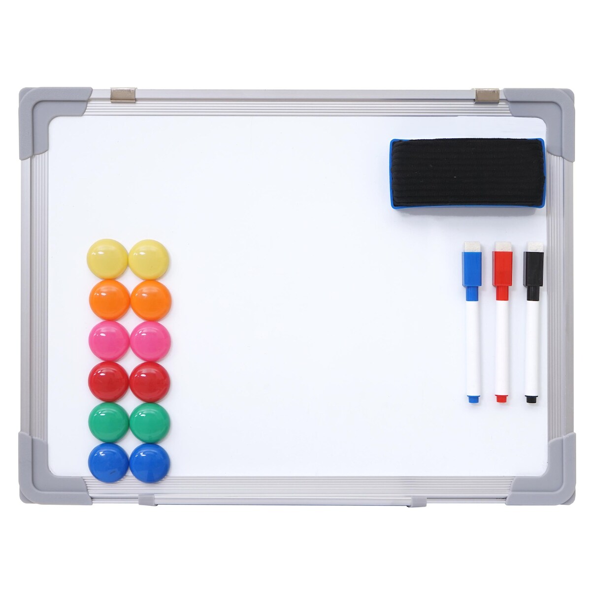Mendler Whiteboard HWC-C84, Magnettafel Memoboard Pinnwand, inkl. Zubehör ~ 40x30cm Image