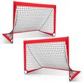 Tolletour - But de Football Lot de 2 pcs Pliable Filet de football Mini Cage de football pour