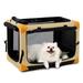 Dressystar Dog Travel Crate Collapsible Dog Crate Foldable Dog Kennels and Crates Indoor Outdoor Champagne XL (38 )