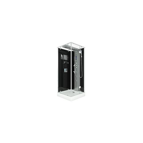 Dampfdusche Duschtempel Sauna Dusche Duschkabine D38-03R3-EC 80×80 cm mit 2K Scheiben Versiegelung