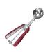 Ice Cream Scoop Stainless Steel Food Digging Ball Scooper Wine Red 3cm