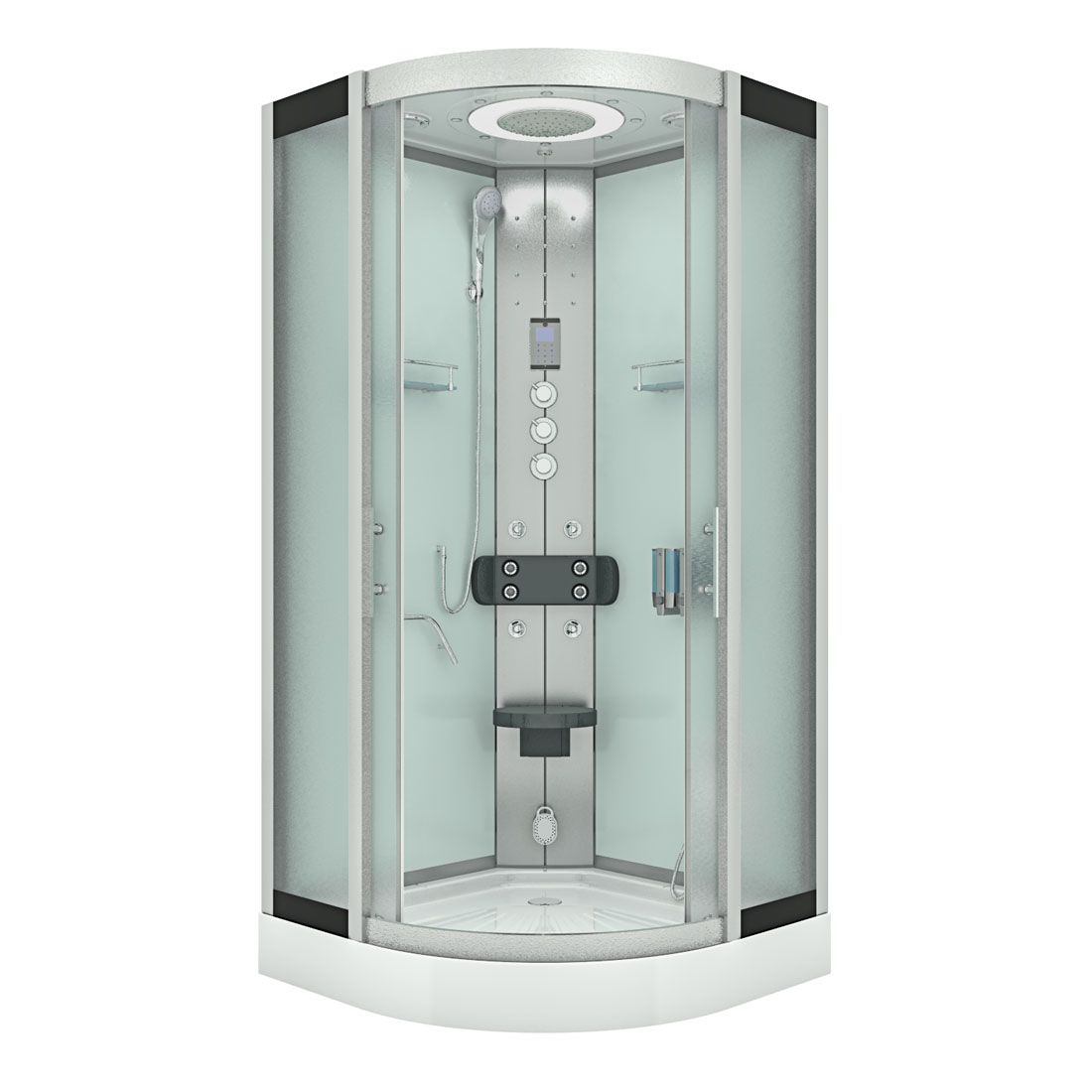 AcquaVapore Komplettdusche Duschkabine Fertigdusche Dusche D58-10M1-EC 90x90 cm mit 2K Scheiben Versiegelung Image