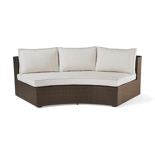 Pasadena II Seating Replacement Cushions - Curved Ottoman, Quick Dry, Sailcloth Cobalt - Frontgate