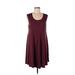 Brandy Melville Casual Dress - A-Line: Burgundy Solid Dresses - Women's Size 1