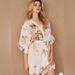 Anthropologie Other | Anthropologie Plum Pretty Sugar Floral Bridal Robe M/L | Color: Pink/White | Size: M/L