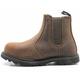 MAXSTEEL MENS SLIP ON CHELSEA DEALER SAFETY BOOTS WORK GOODYEAR WELTED BOOTS SHOES STEEL TOE CAP SIZE (BROWN, uk_footwear_size_system, adult, men, numeric, medium, numeric_12) MS22C CRAZY