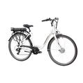 F.lli Schiano E-Moon 28",Women's Electric City Bicycle WIth 250W Motor And Removable 36V 13Ah Lithium Battery, Shimano 7 Speeds E-Bike, LED Display, In White