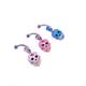 Sugar Skull Surgical Steel Belly Bar Navel Piercing Punky Rock 316L