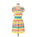 Pixi + Ivy Casual Dress - Mini Scoop Neck Short sleeves: Yellow Print Dresses - Women's Size Small